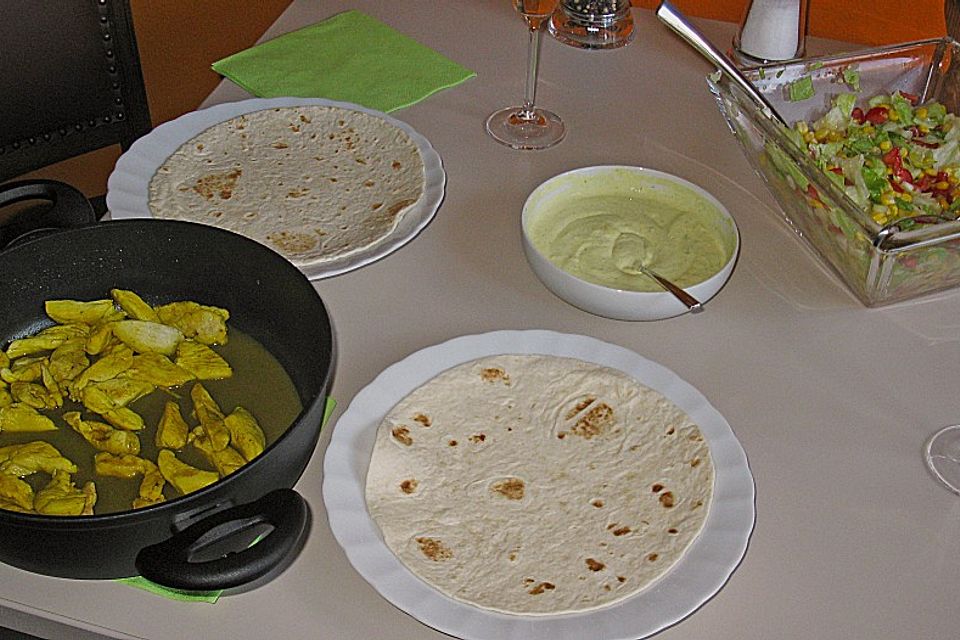 Curry-Frischkäse-Wrap