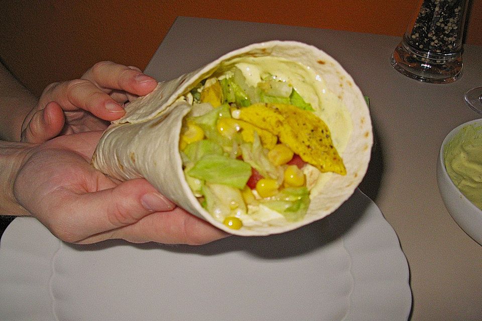 Curry-Frischkäse-Wrap