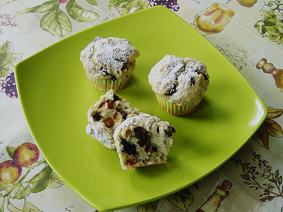 Bananen - Walnuss - Muffins mit Schokoladenstückchen von Pumpkin-Pie ...