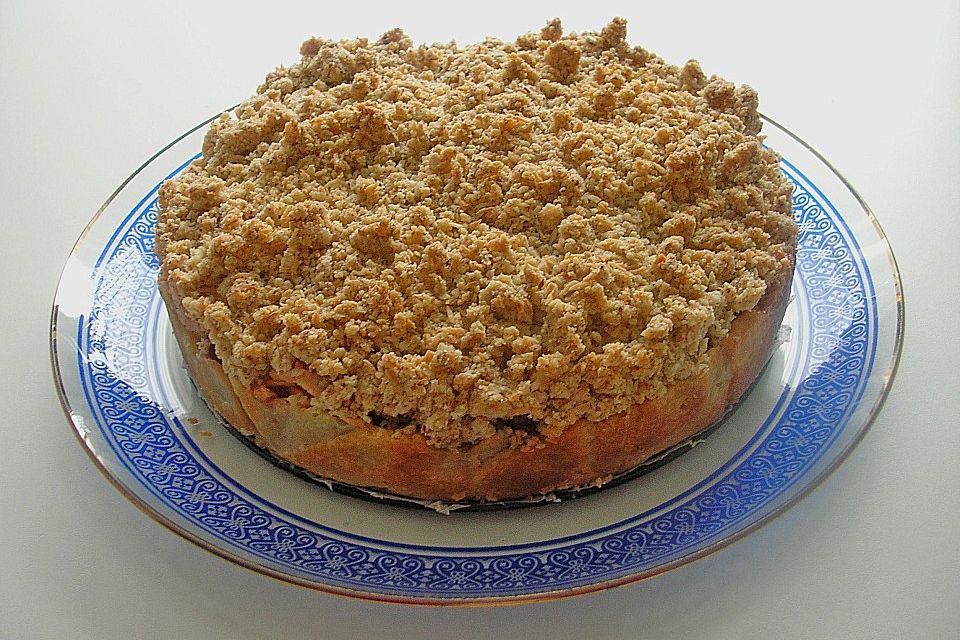 Apple Cherry Pie with Coconut Almond Crumb Topping