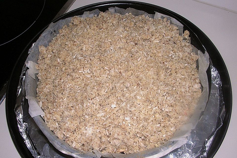 Apple Cherry Pie with Coconut Almond Crumb Topping