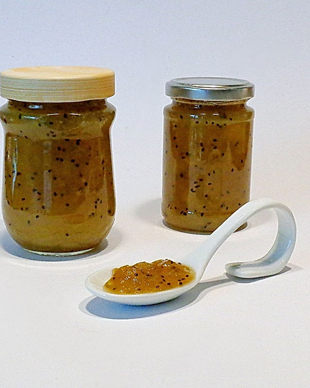 Kiwi - Marmelade mit Apfelstückchen