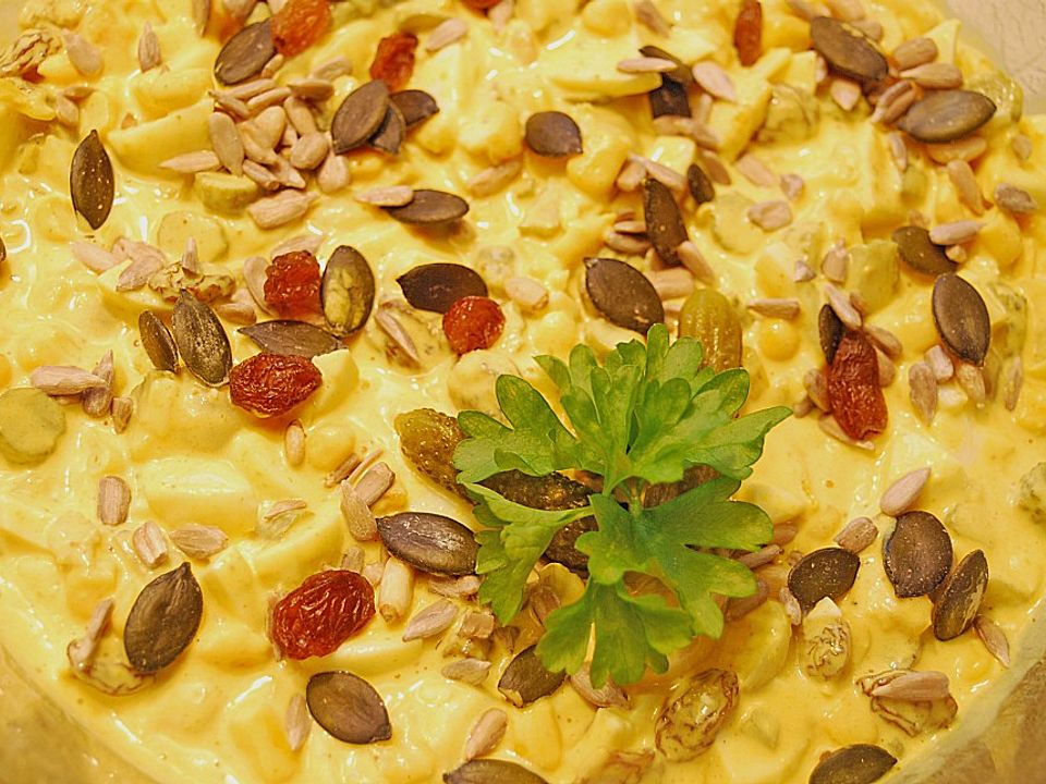 Eiersalat mit Mais und Curry von bach262| Chefkoch