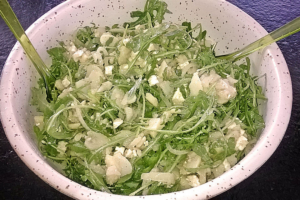 Kartoffelsalat mit Rucola und Schafskäse Kartoffelsalat mit Rucola und Schafskäse