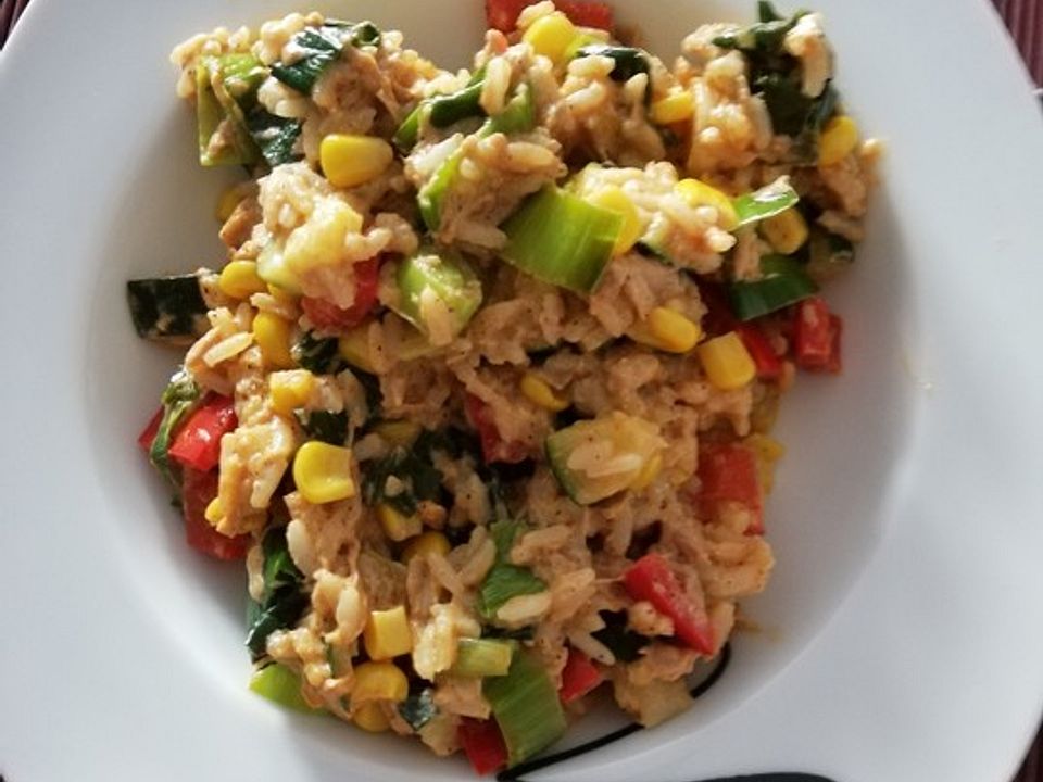 Gemüse - Reispfanne mit Thunfisch von schatztruhe2312 | Chefkoch