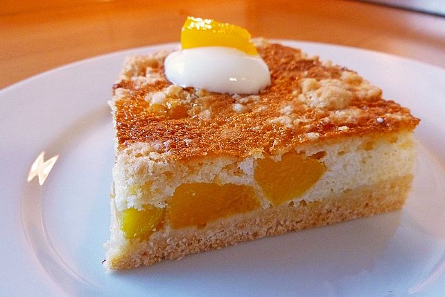 Pfirsich - Mascarpone - Kuchen mit Streuseln von P1963| Chefkoch