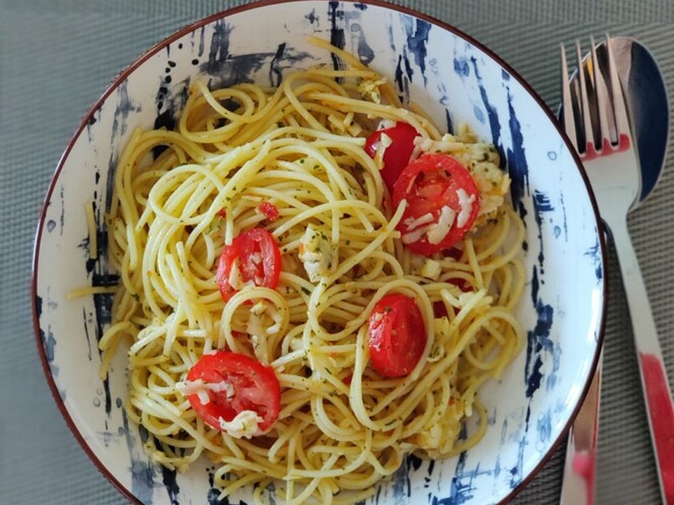 Spaghettisalat mit Knoblauch und Käse von Ray-Montana| Chefkoch