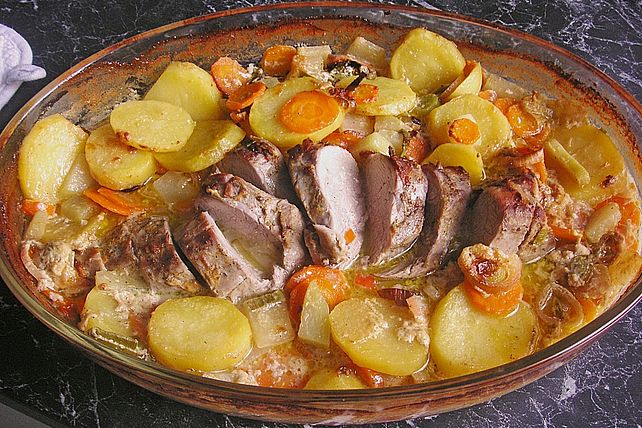Lungenbraten mit Gemüse aus dem Ofen von elisa2810| Chefkoch