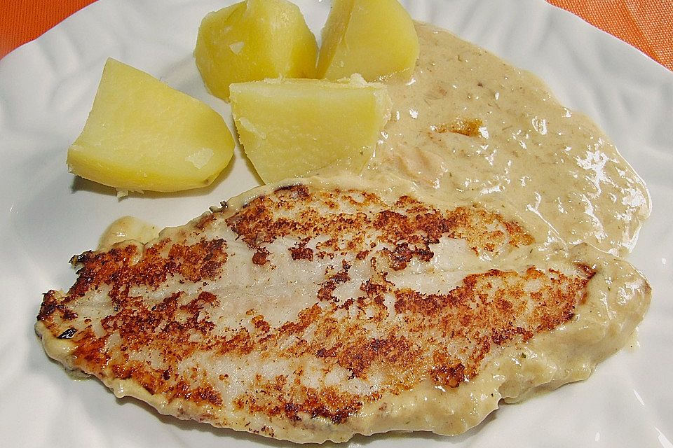 Schnelles Pangasiusfilet mit Senfsoße