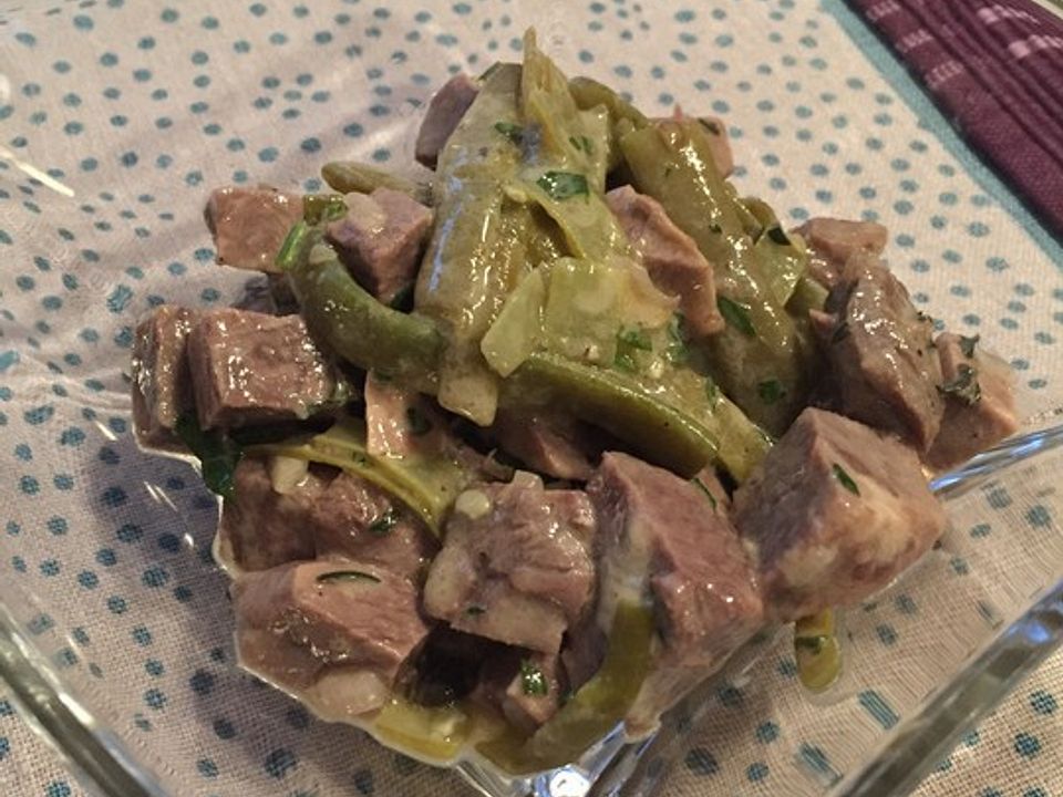 Grüner Bohnensalat mit Kapern und Rindfleisch| Chefkoch