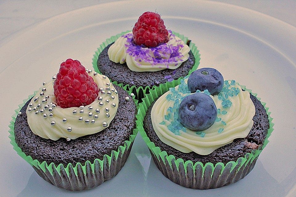 Schokoladencupcakes mit Cremefrosting