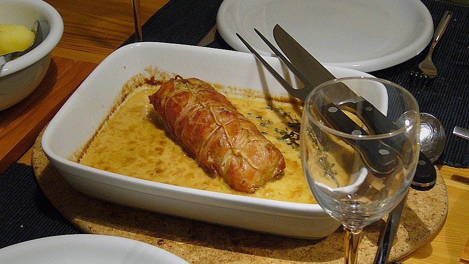 Schweinefilet in Cidre - Senf - Thymian - Sauce von sunflowerdownunder