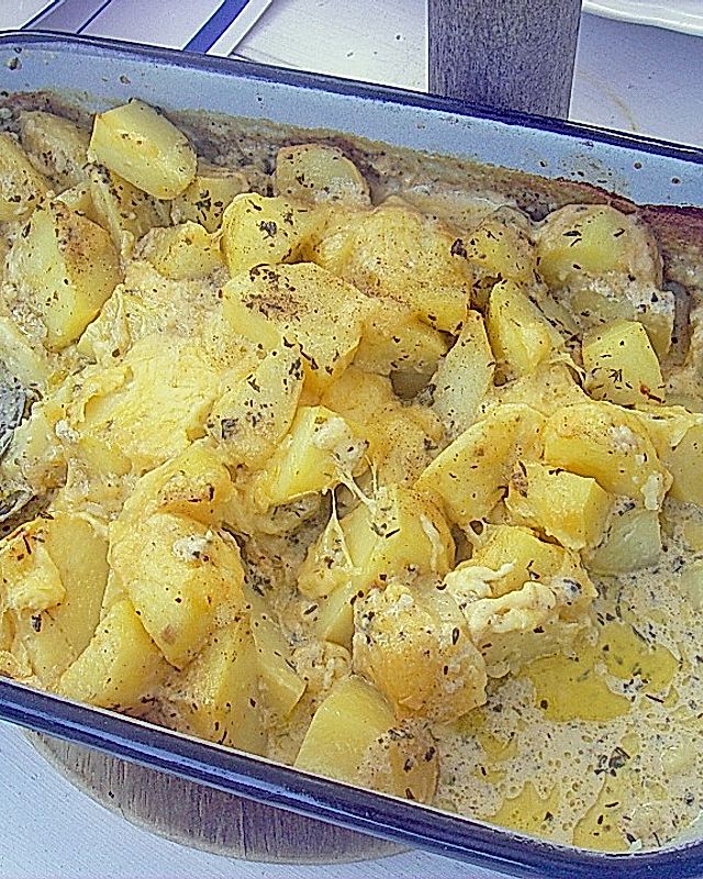 Überbackene Kräuter-Kartoffeln