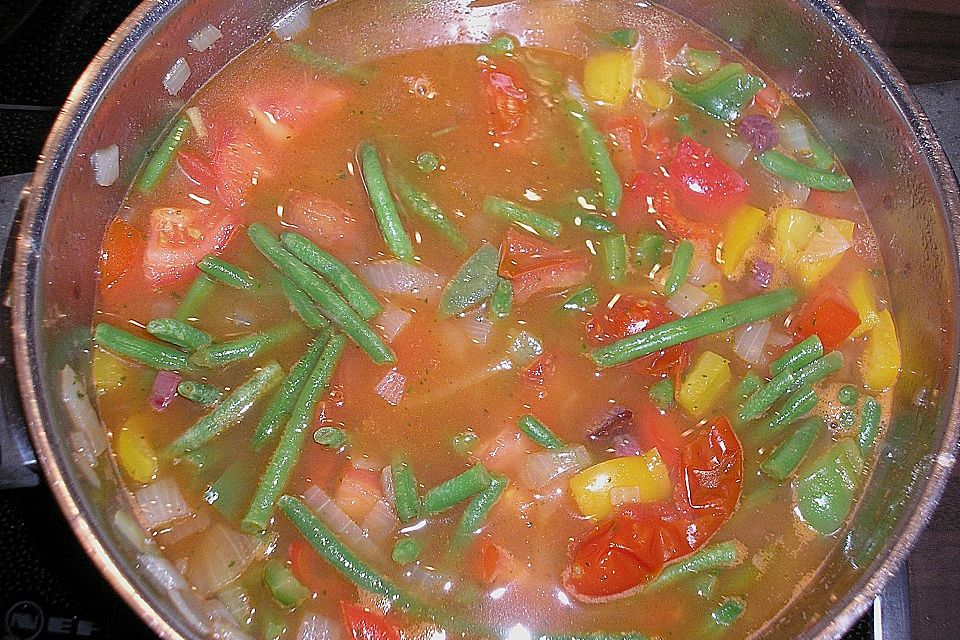 Bohnen - Tomaten - Suppe