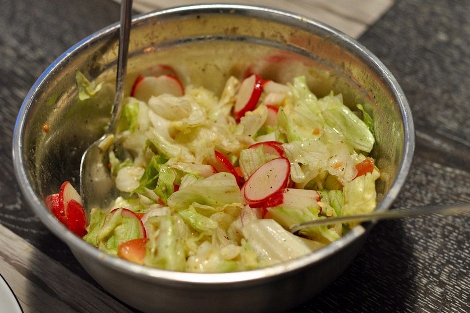 Radieschen - Rettich - Salat mit Sprossen