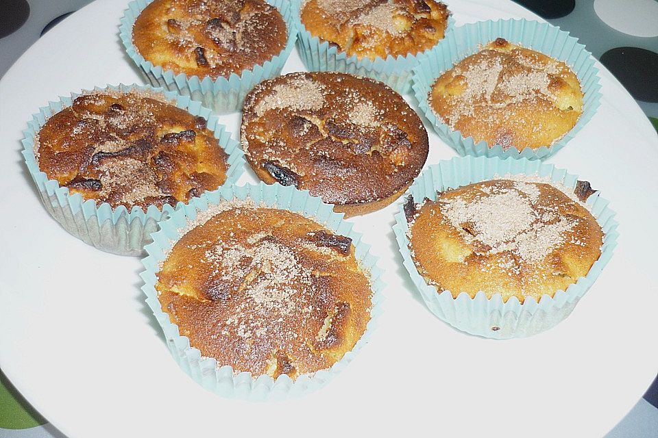 Apfel - Mandel - Muffins mit Zimt - Zucker Topping