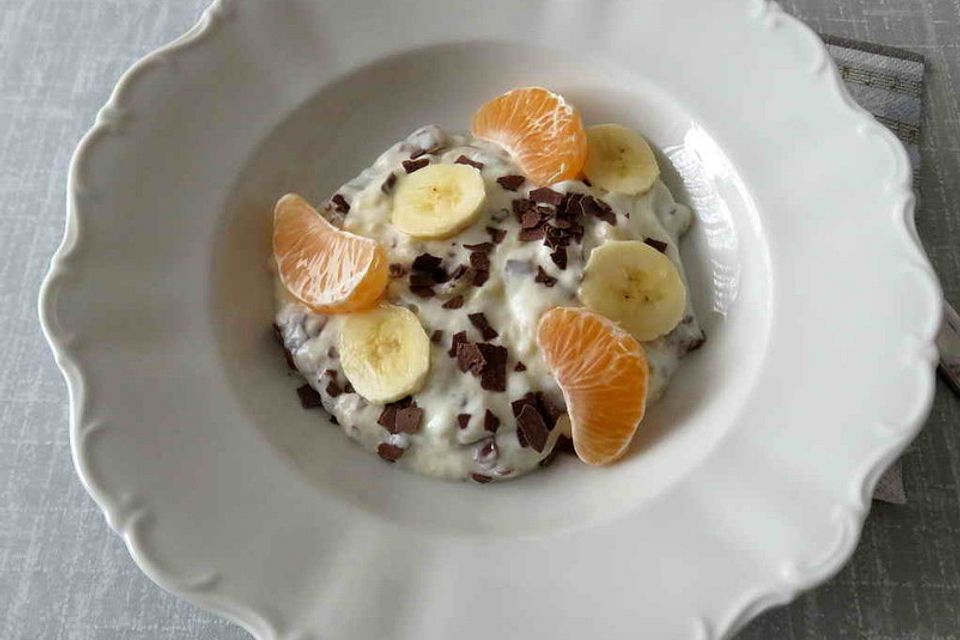 Bananen - Joghurt mit Schoko - Splits