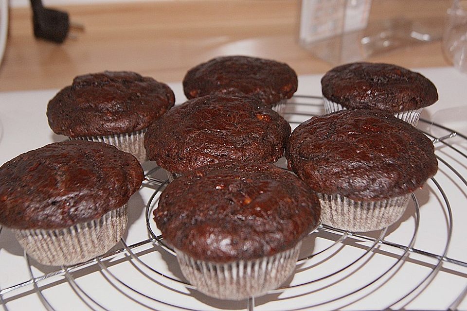 Saftige Schoko - Bananen - Muffins Saftige Schoko - Bananen - Muffins