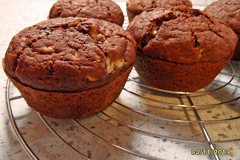 Saftige Schoko - Bananen - Muffins Saftige Schoko - Bananen - Muffins