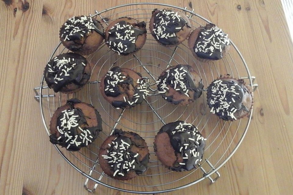 Saftige Schoko - Bananen - Muffins Saftige Schoko - Bananen - Muffins