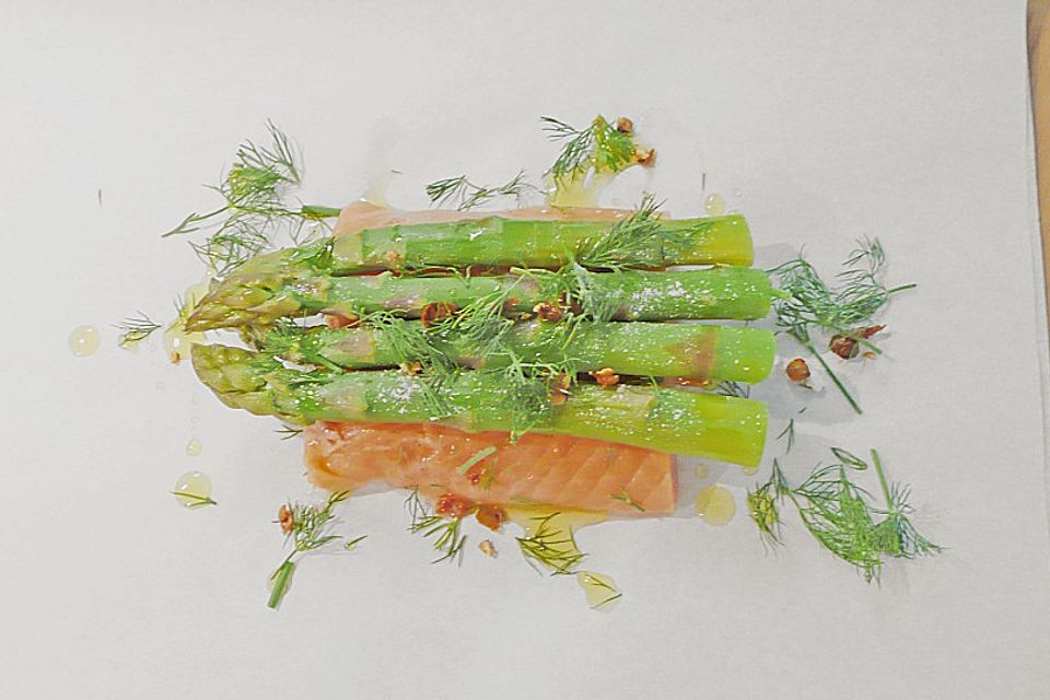 Lachs mit grünem Spargel