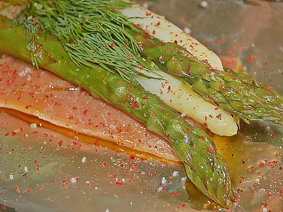 Lachs mit grünem Spargel von polyrisos| Chefkoch