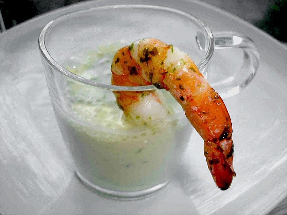 Bärlauchschaumsuppe mit Scampi von bushcook