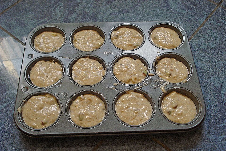 Rhabarber - Bananen - Muffins