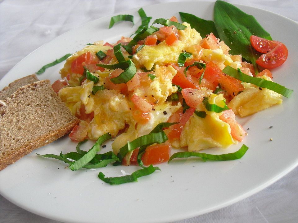 Bärlauch-Tomaten-Rührei