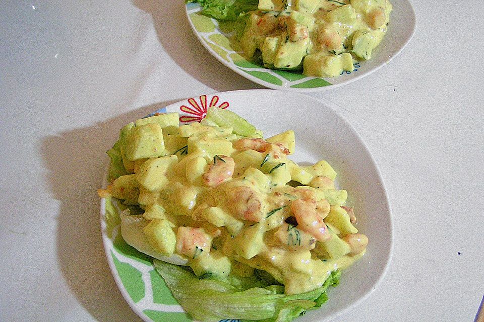 Gurken - Shrimps - Salat