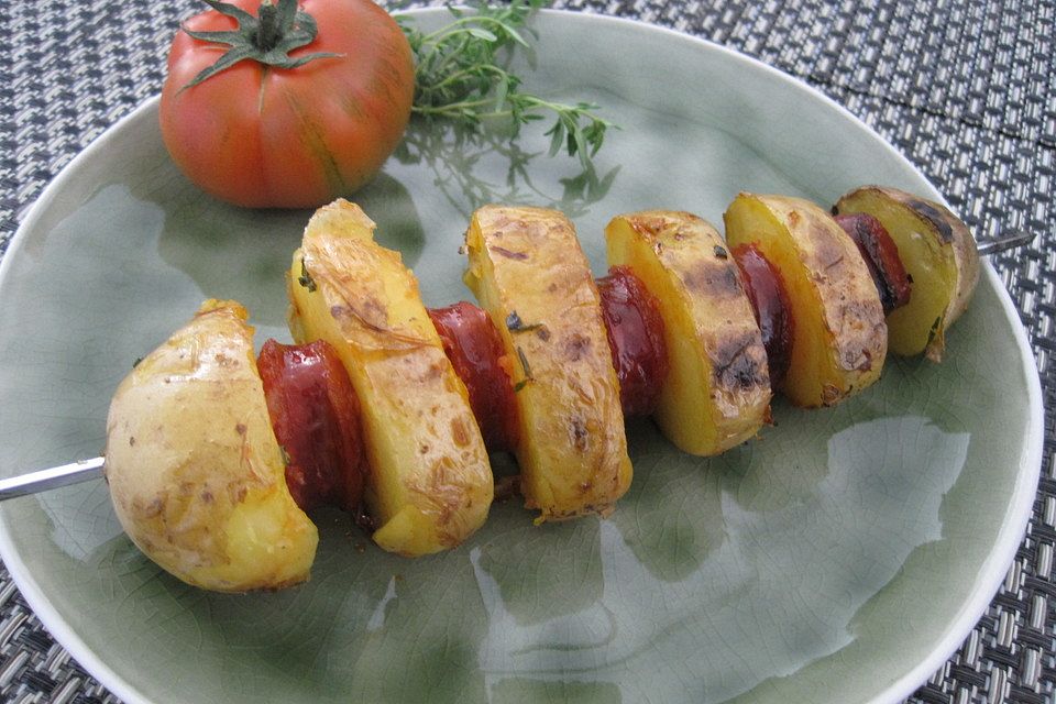 Spanische Kartoffelspieße