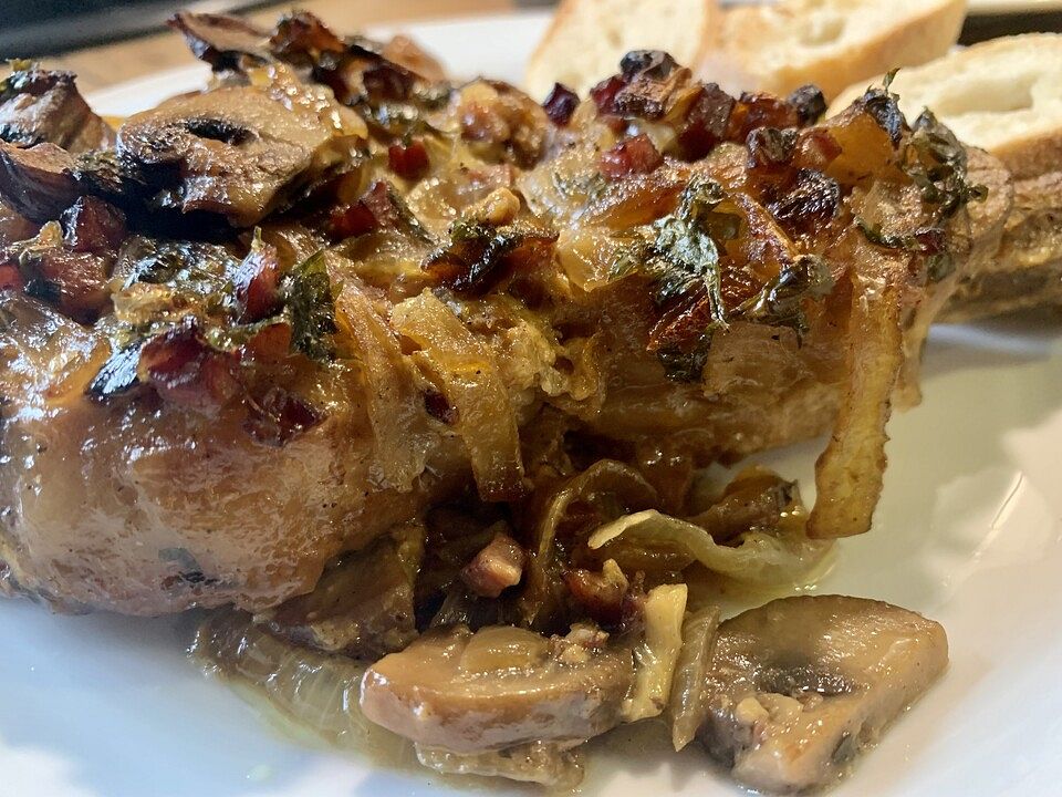 Zwiebelkoteletts mit Senfsahne von Hobbykochen| Chefkoch