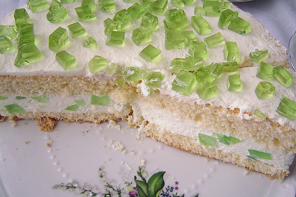 Waldmeister - Frischkäse - Torte