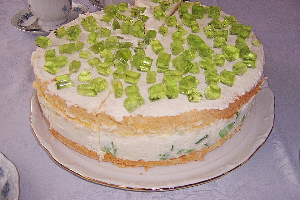 Waldmeister - Frischkäse - Torte