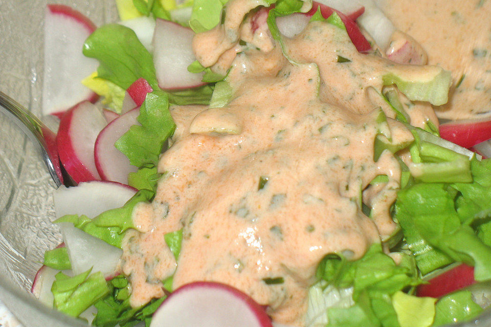 Dressing mit Joghurt für Blattsalate