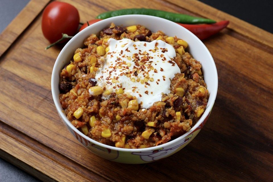 Vegetarisches Chili mit Bulgur