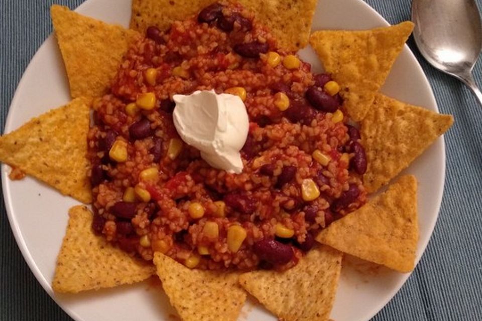 Vegetarisches Chili mit Bulgur