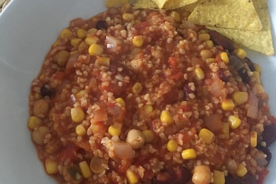 Vegetarisches Chili mit Bulgur