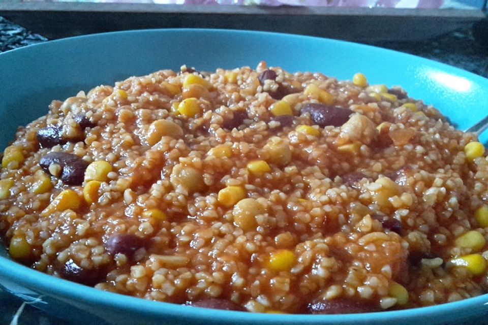 Vegetarisches Chili mit Bulgur