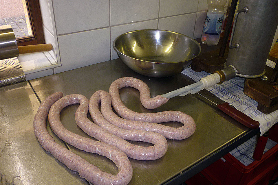 Grobe Bratwurst nach Fränkischer Art