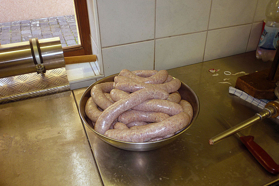 Grobe Bratwurst nach Fränkischer Art