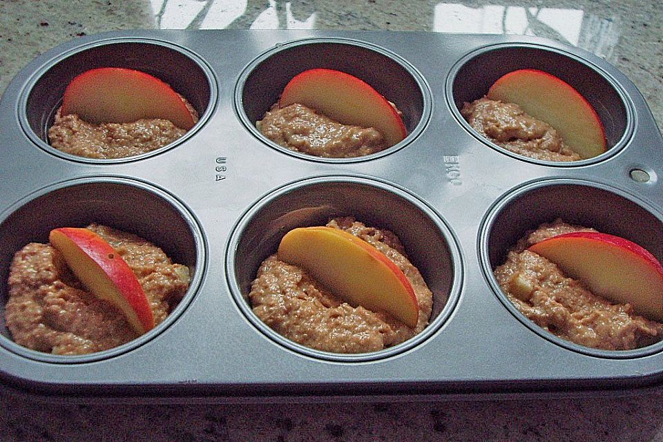 Apfel - Muffins mit Ahornsirup