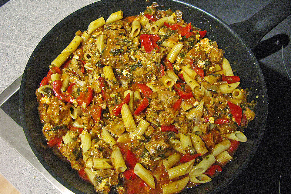 Nudel - Paprika - Pfanne mit Hackfleisch