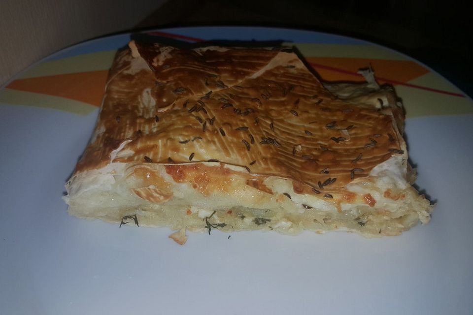 Börek auf dem Backblech