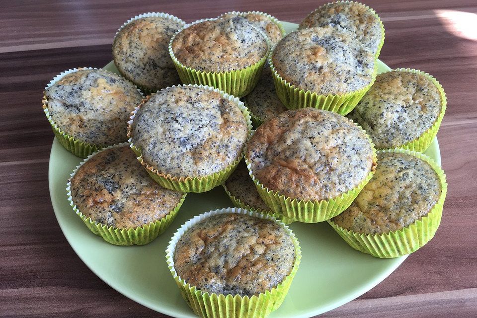 Rhabarber - Mohn - Muffins