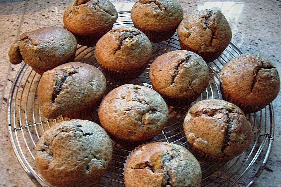 Rhabarber - Mohn - Muffins