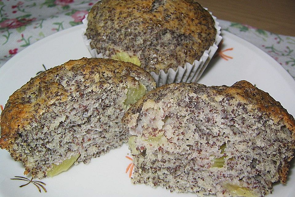 Rhabarber - Mohn - Muffins