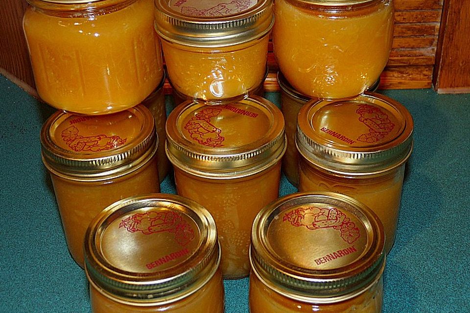 Pfirsich - Rhabarber Marmelade