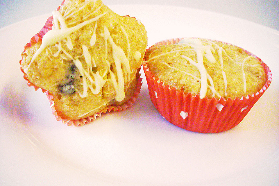 Weiße Schokolade-Cranberry Muffins