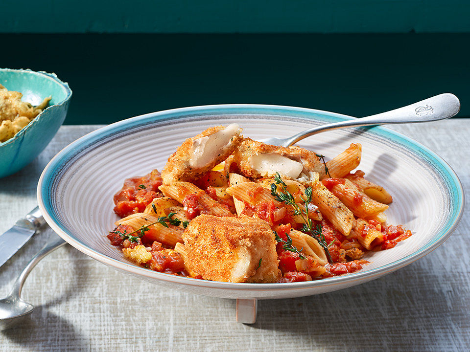 Kabeljau im Panko-Parmesan-Mantel mit Tomatennudeln von DerKüchensklave ...